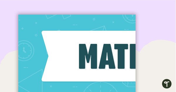 Go to Maths Rotation Classroom Display teaching resource
