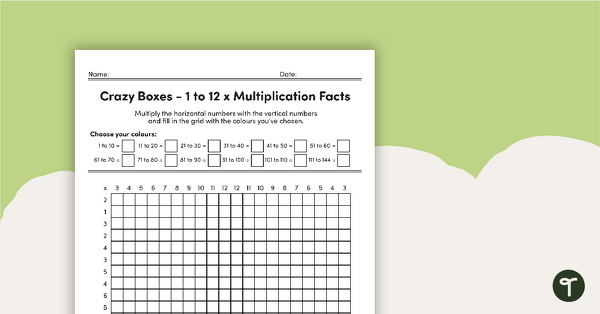 Go to Crazy Boxes – 1 to 12 Times Tables teaching resource