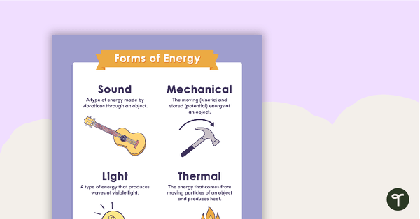 Forms of Energy Poster teaching resource