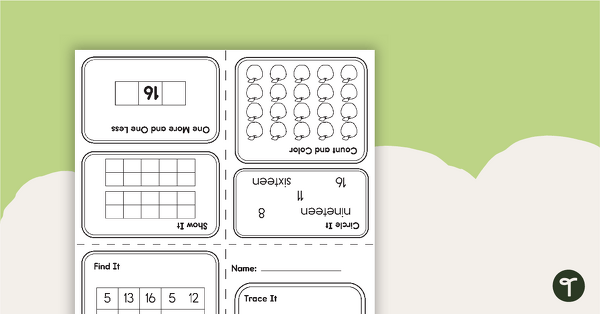 Preview image for My Mini Number Book – 16 - teaching resource