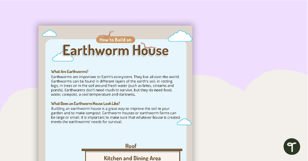 How to Build an Earthworm House Project teaching resource