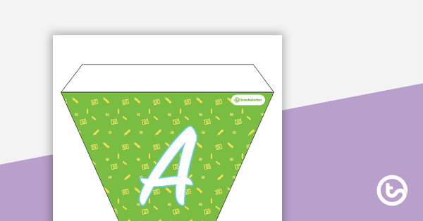 Go to Calculator Pattern - Letters and Number Bunting teaching resource