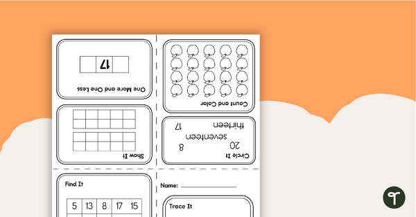 Preview image for My Mini Number Book – 17 - teaching resource