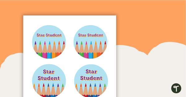 Pencils - Star Student Badges teaching resource
