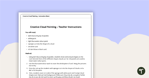 Creative Cloud Painting - Teacher Instructions teaching resource
