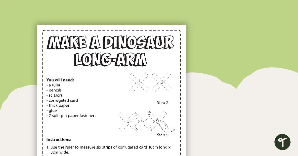 Make a Dinosaur Long-Arm Activity teaching resource