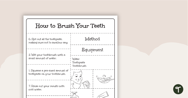 Procedure Text Sequencing Activity - How to Brush Your Teeth teaching resource