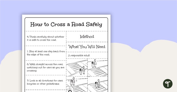Go to Procedure Text Sequencing Activity - How to Cross a Road Safely teaching resource
