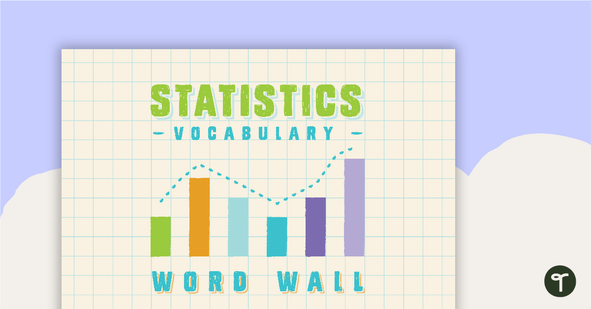 Statistics Word Wall Vocabulary teaching resource