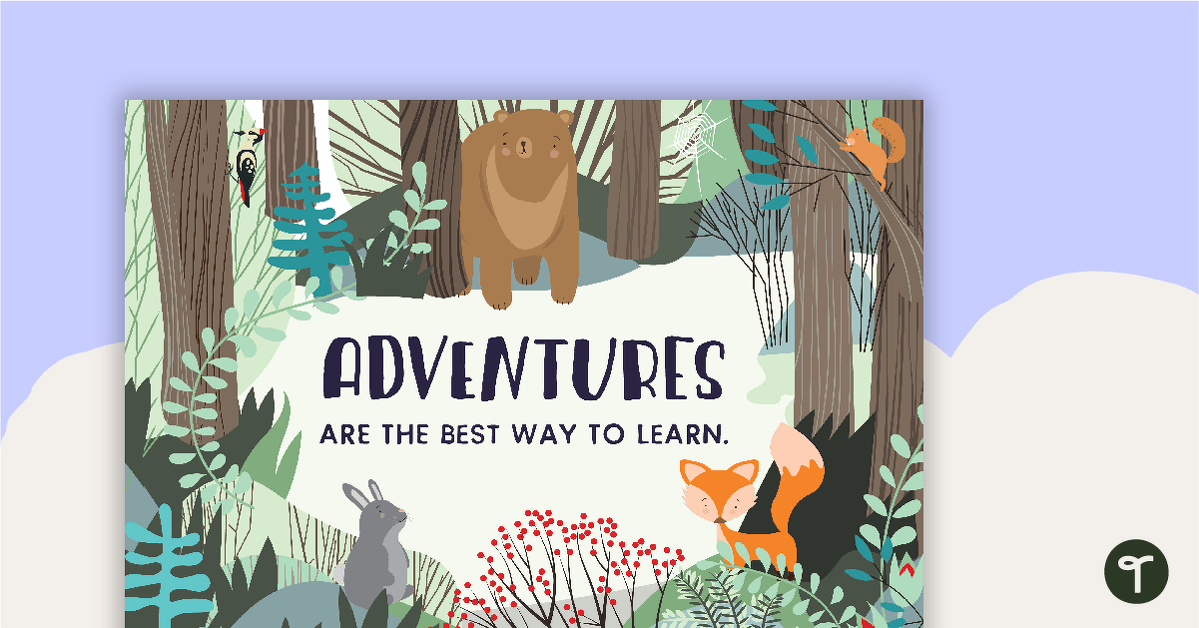 Preview image for Adventures are the best way to learn - Positivity Poster - teaching resource