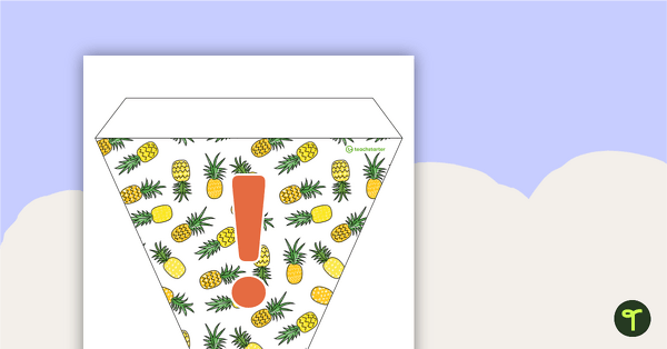 Pineapples - Letters and Numbers Bunting teaching resource