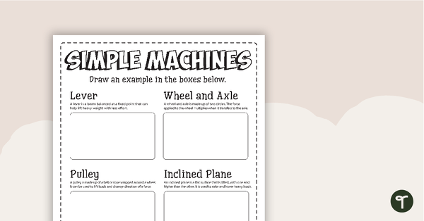 Drawing Simple Machines teaching resource