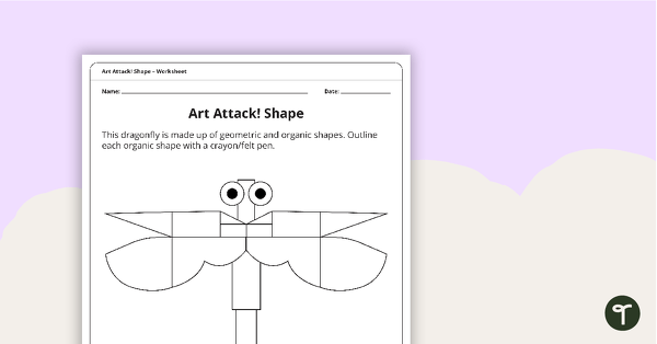 Art Attack! Shape – Worksheet teaching resource