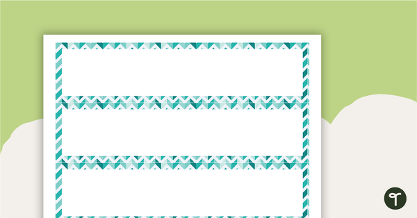 Go to Teal Chevron - Tray Labels teaching resource