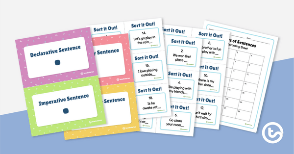 Preview image for Sort It Out! - Types of Sentences - teaching resource