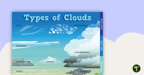Types of Clouds Poster teaching resource