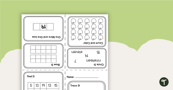 Preview image for My Mini Number Book – 19 - teaching resource