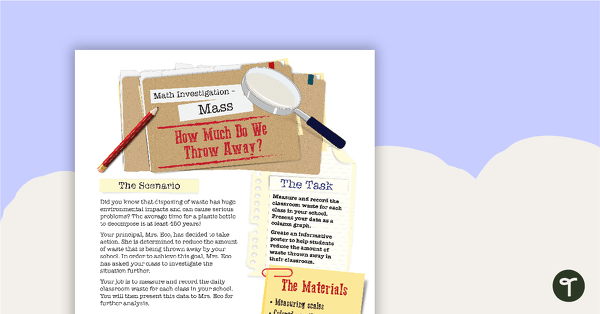 Preview image for Mass Math Investigation - How Much Do We Throw Away? - teaching resource
