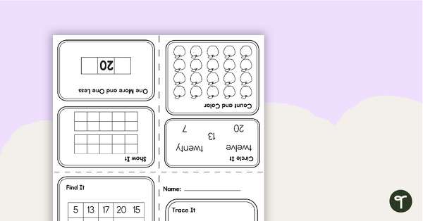 Preview image for My Mini Number Book – 20 - teaching resource