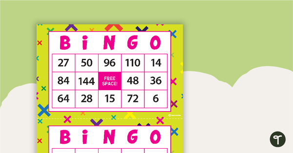Go to Multiplication Facts 0–12 Bingo teaching resource