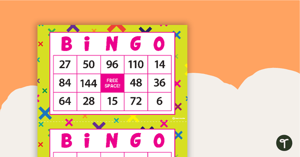 Multiplication Facts 0–12 Bingo teaching resource
