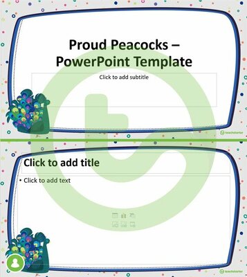 Proud Peacocks – PowerPoint Template teaching resource