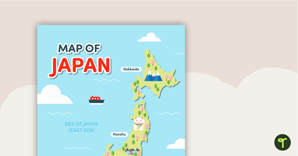 Preview image for Map of Japan - teaching resource