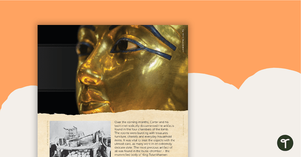 The Discovery of Tutankhamen's Tomb – Worksheet teaching resource