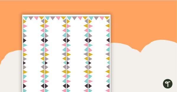 Pastel Flags - Border Trimmers teaching resource