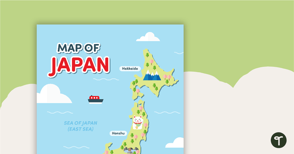 Map of Japan teaching resource