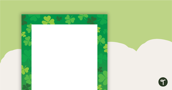 St Patrick's Day Page Borders teaching resource
