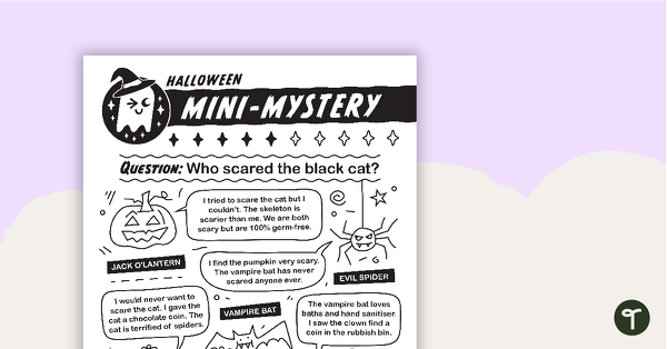 Mini-Mystery – Who Scared the Black Cat? teaching resource