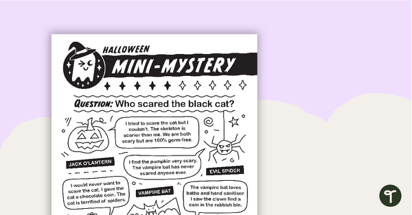 Preview image for Mini-Mystery – Who Scared the Black Cat? - teaching resource