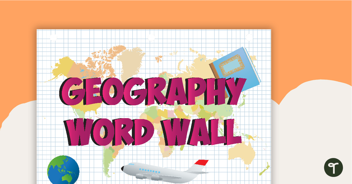 Geography Word Wall Poster teaching resource