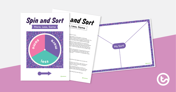 Preview image for Spin and Sort – More, Less, Same - teaching resource