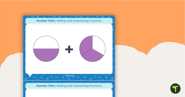 Preview image for Number Talks - Adding and Subtracting Fractions Task Cards - teaching resource