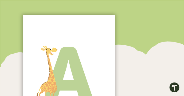 Giraffes - Letter, Number and Punctuation Set teaching resource