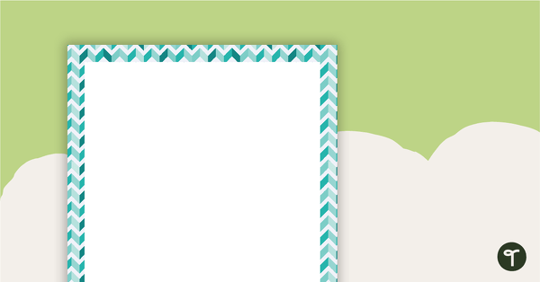 Go to Teal Chevron - Portrait Page Border teaching resource