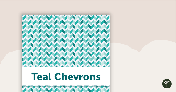 Teal Chevron - Title Poster teaching resource