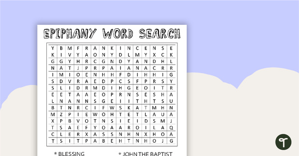 Epiphany Word Search With Solution teaching resource