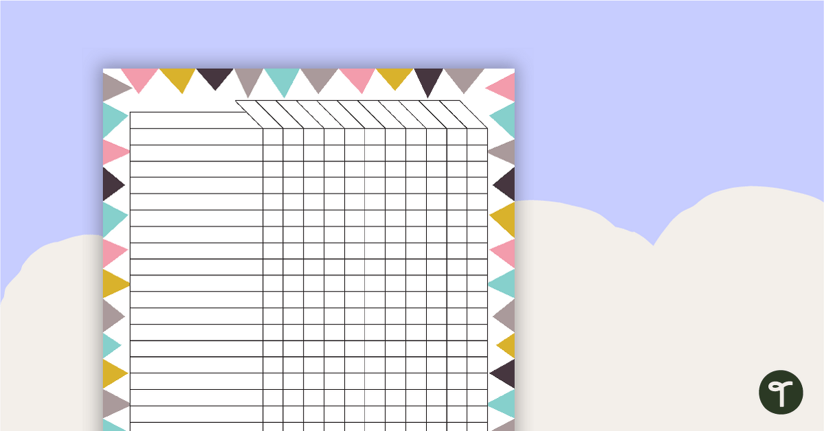Pastel Flags - Class List teaching resource