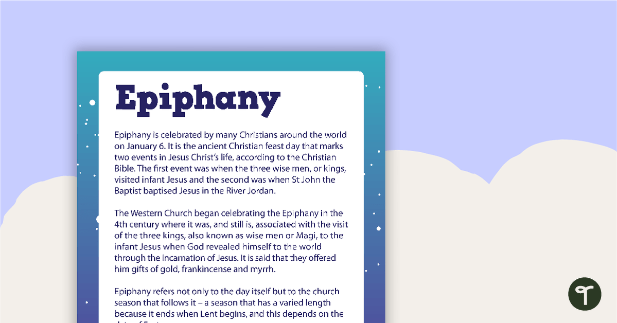 Epiphany Information Poster teaching resource