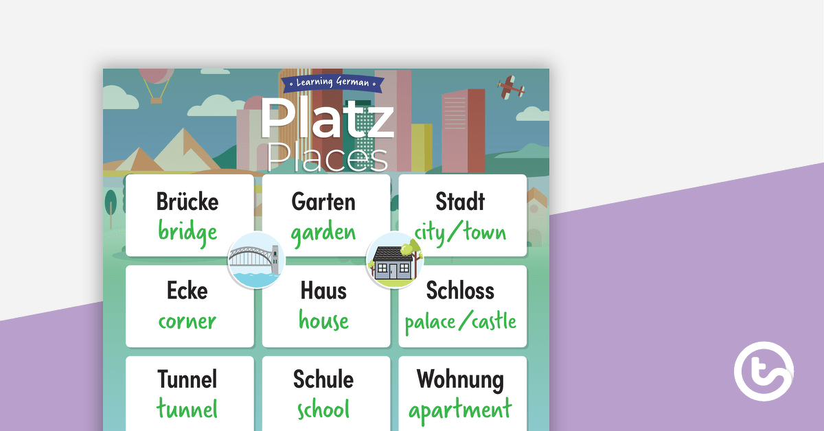 Places – German Language Poster teaching resource
