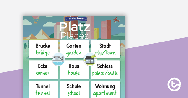 Go to Places – German Language Poster teaching resource