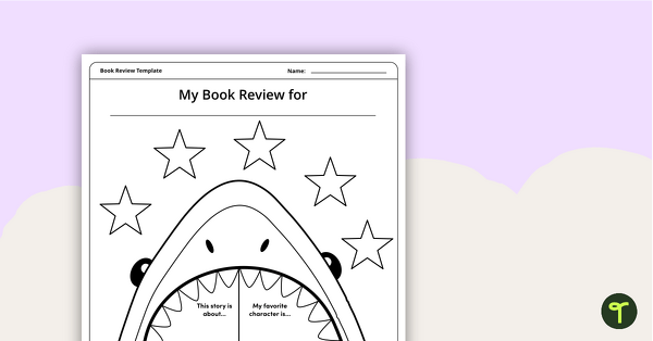 Go to Shark-Themed Book Review Template and Poster teaching resource
