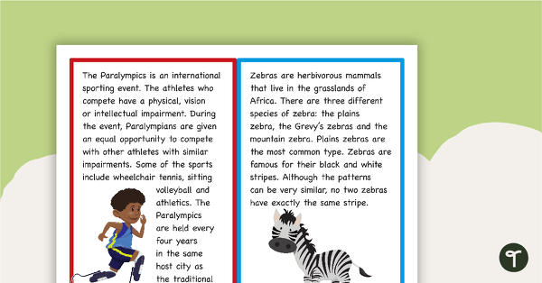 Informative Paragraphs Sequencing Activity teaching resource