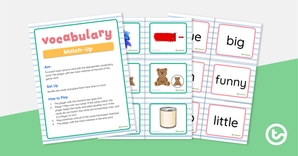 Preview image for Vocabulary Match-Up - teaching resource