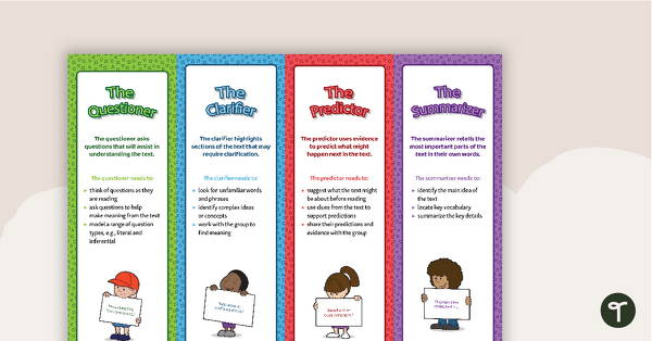Go to Reciprocal Teaching - Role Bookmarks teaching resource