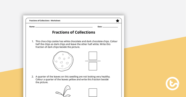 Image of Fractions of Collections Worksheet