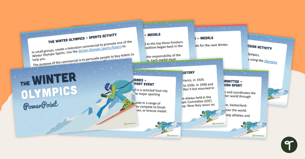 Preview image for Winter Olympics PowerPoint - teaching resource